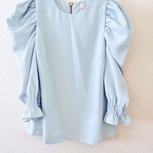 Rachel Parcell light blue puff sleve top NWT